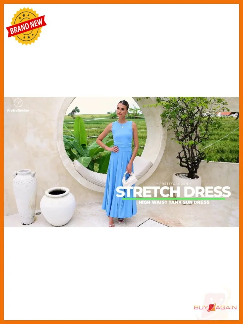 Womens Sleeveless Maxi Dress Flowy ALine Pleated Summer Tank Dress